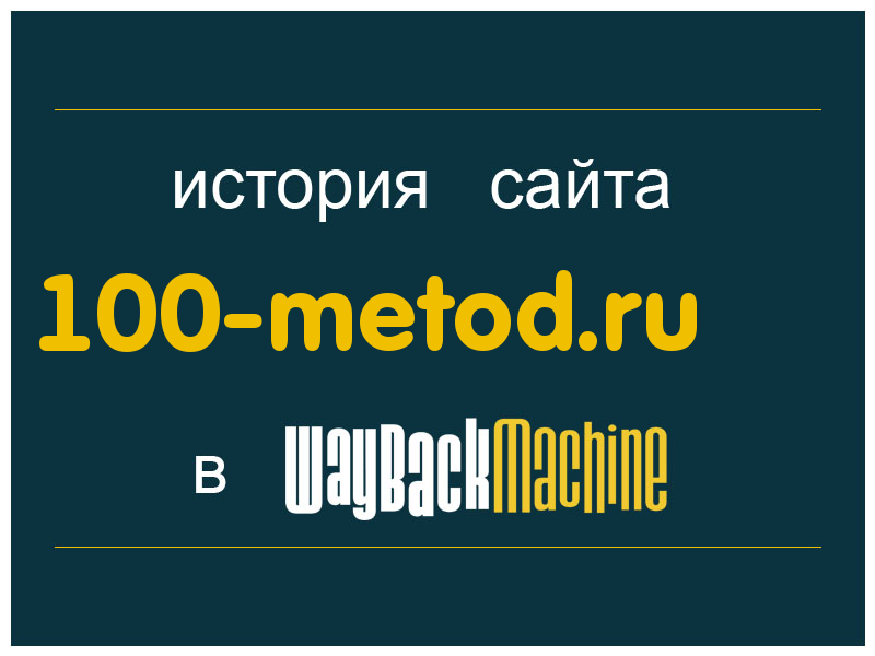 история сайта 100-metod.ru