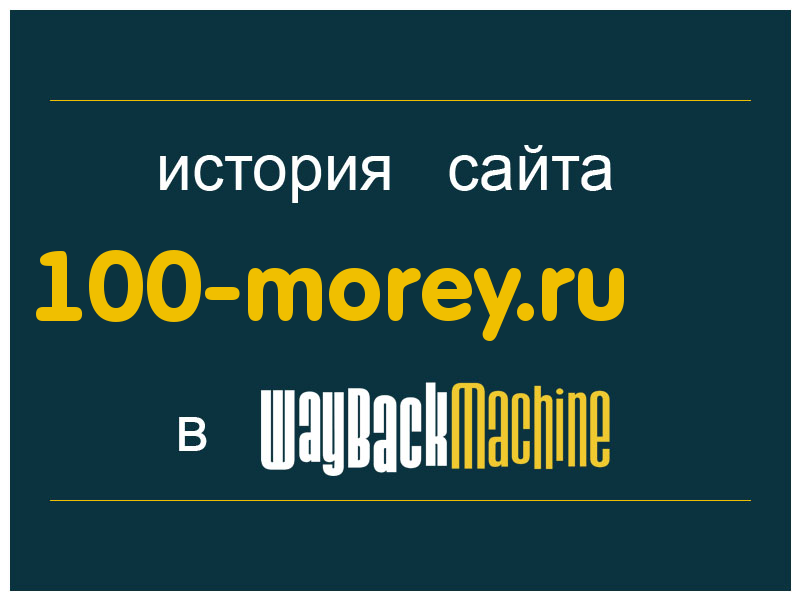 история сайта 100-morey.ru