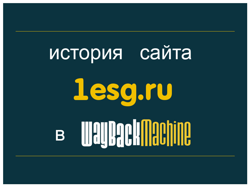 история сайта 1esg.ru