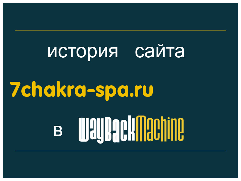 история сайта 7chakra-spa.ru