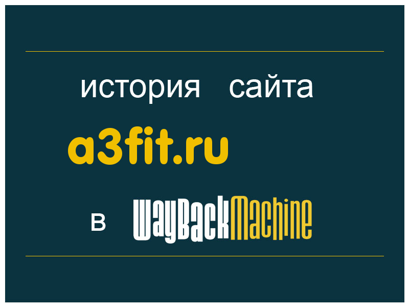 история сайта a3fit.ru