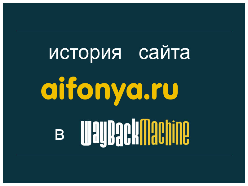 история сайта aifonya.ru