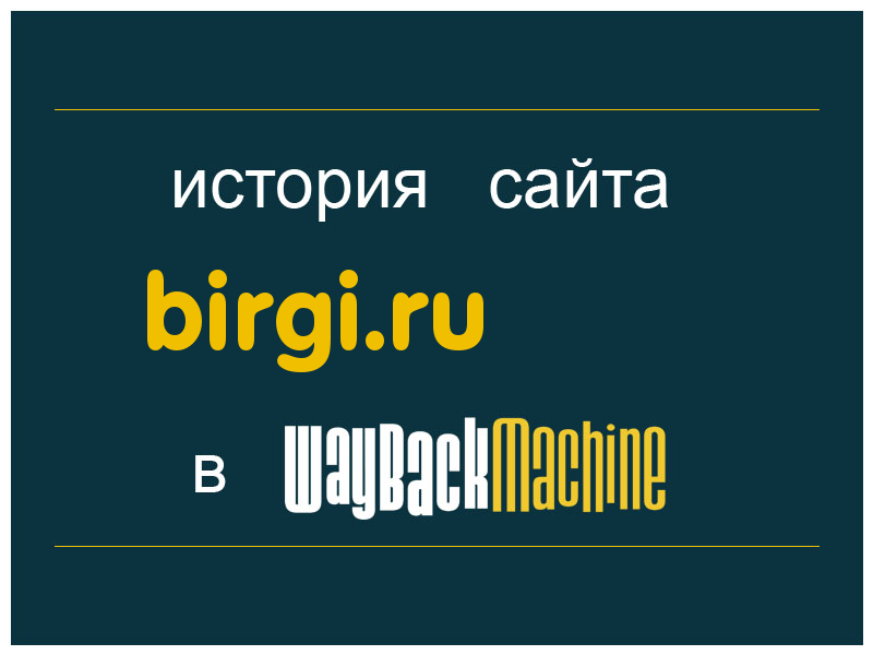 история сайта birgi.ru