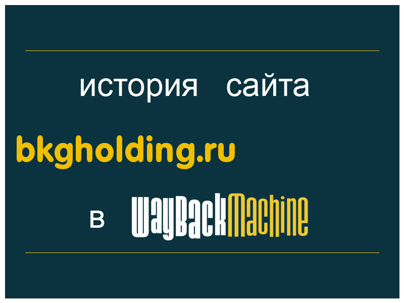 история сайта bkgholding.ru