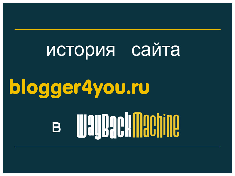 история сайта blogger4you.ru
