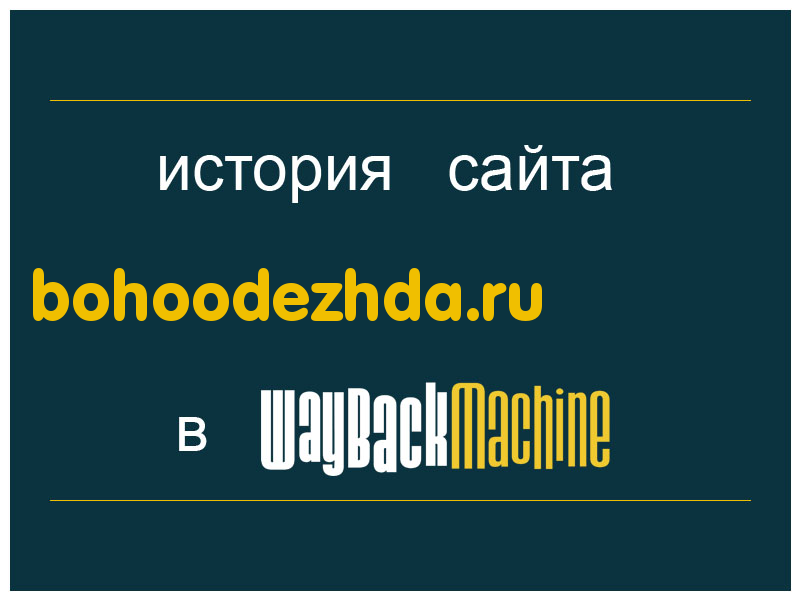 история сайта bohoodezhda.ru