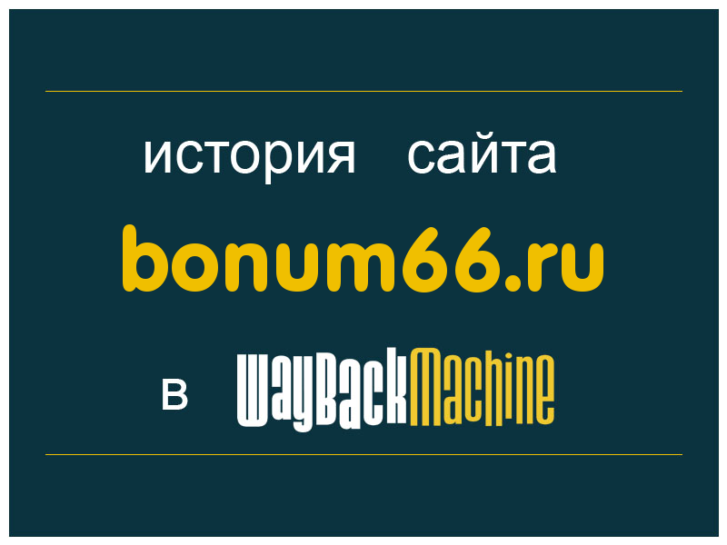 история сайта bonum66.ru