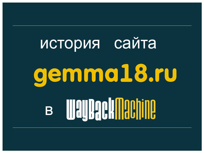 история сайта gemma18.ru