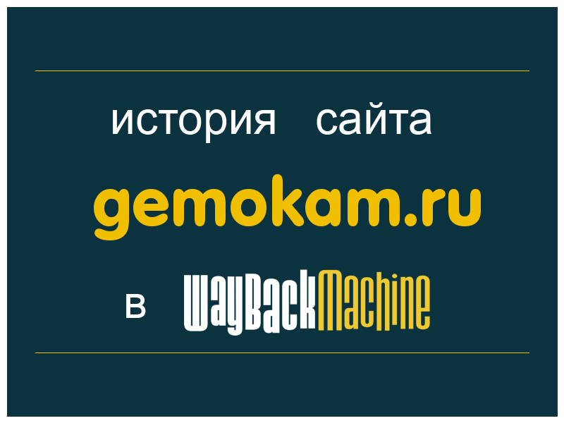 история сайта gemokam.ru