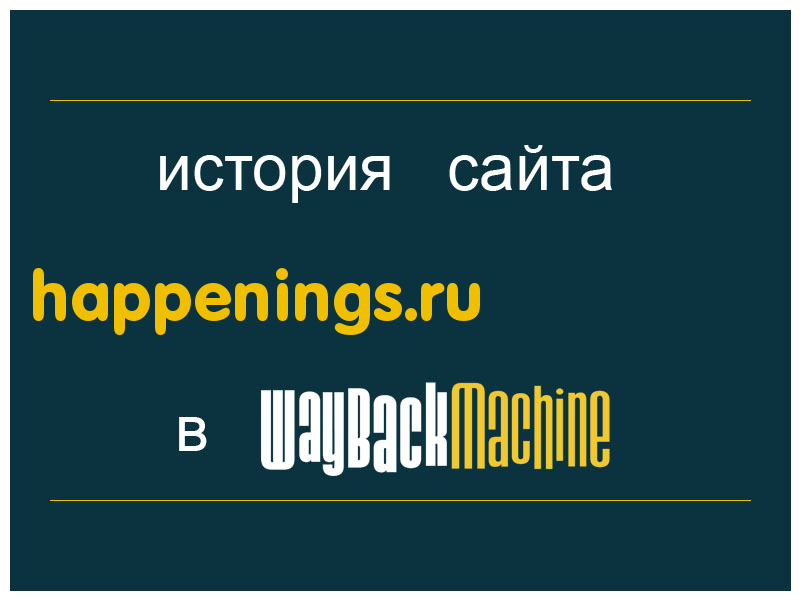история сайта happenings.ru