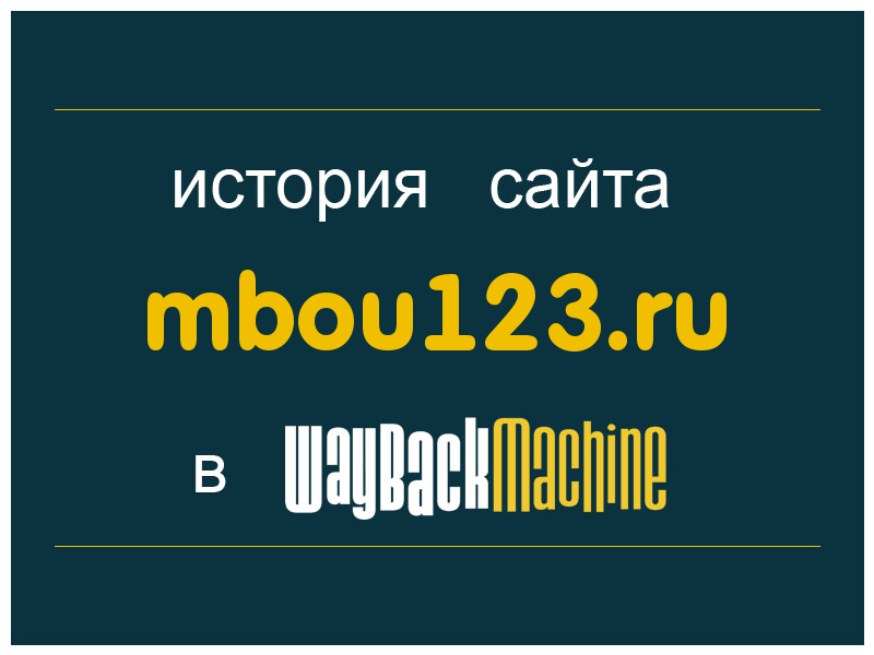 история сайта mbou123.ru