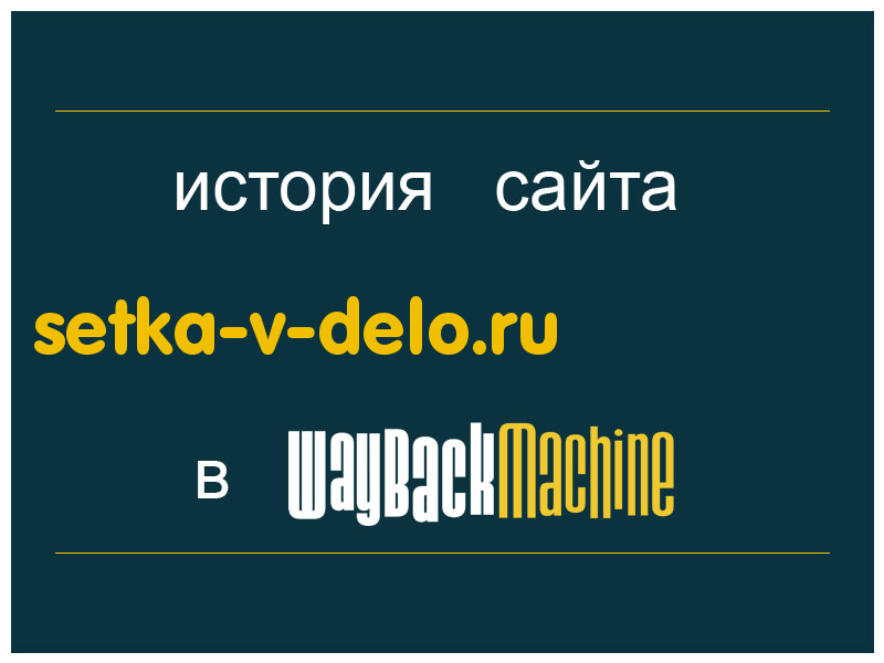 история сайта setka-v-delo.ru