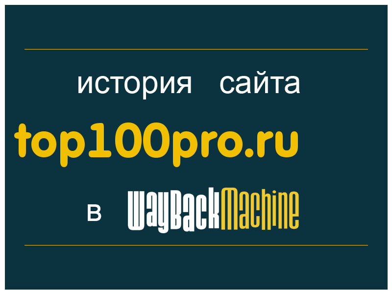история сайта top100pro.ru
