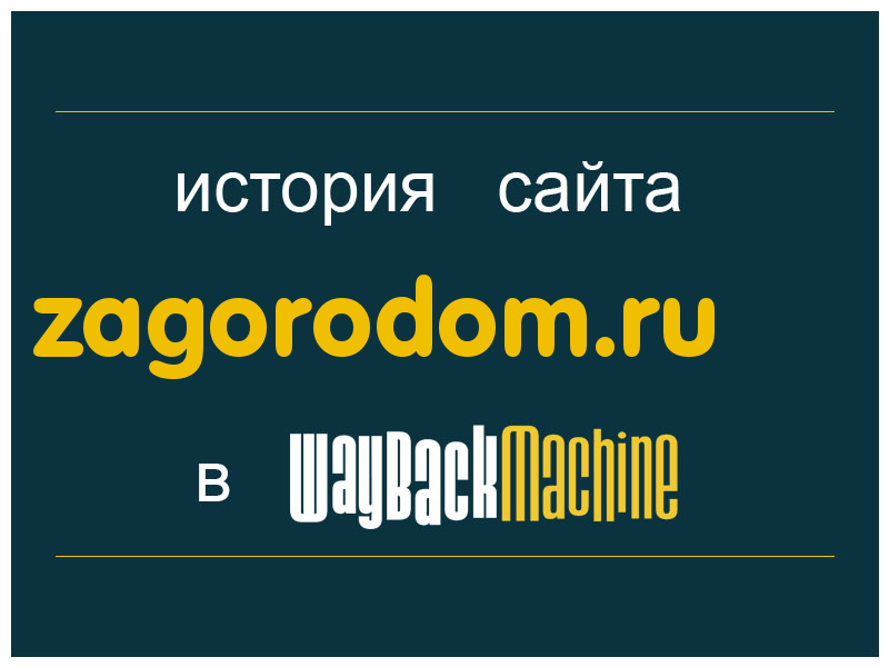 история сайта zagorodom.ru