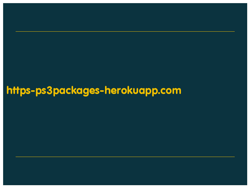 сделать скриншот https-ps3packages-herokuapp.com