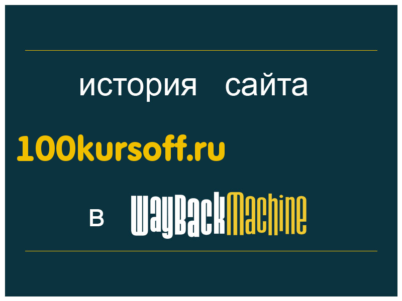 история сайта 100kursoff.ru