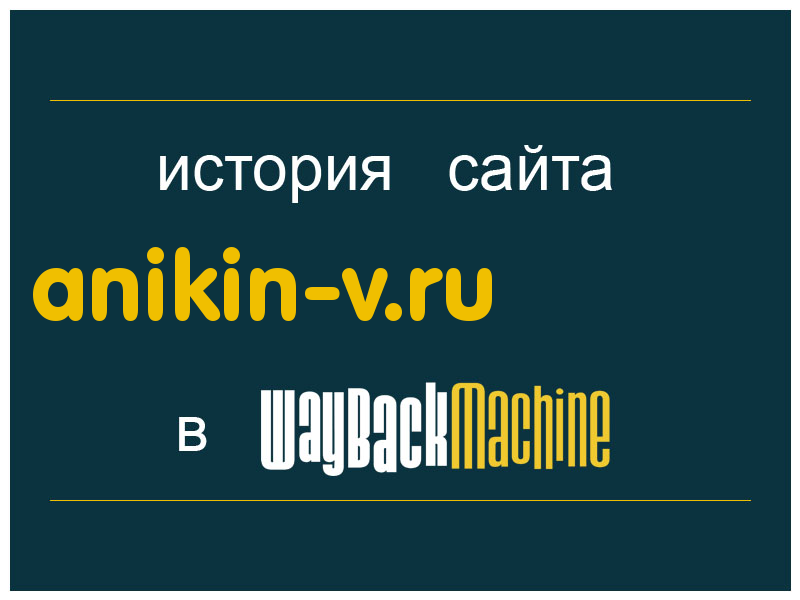 история сайта anikin-v.ru