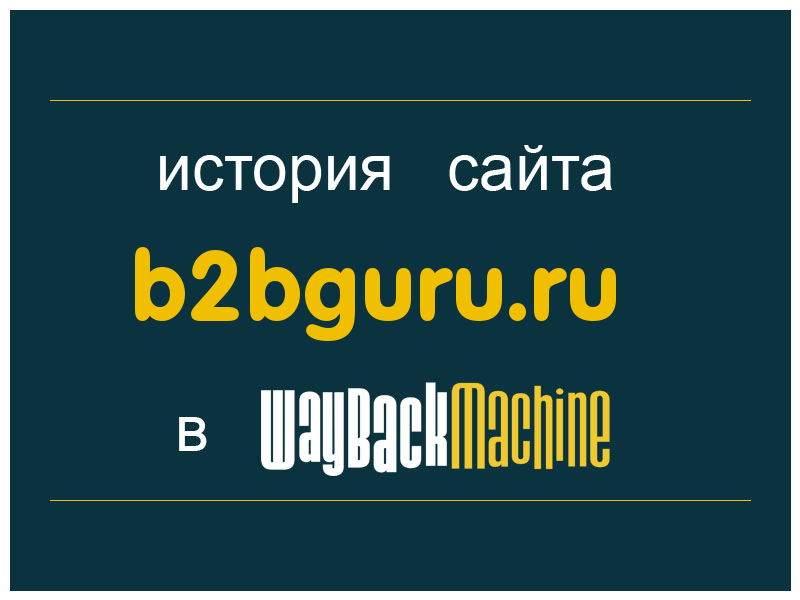 история сайта b2bguru.ru