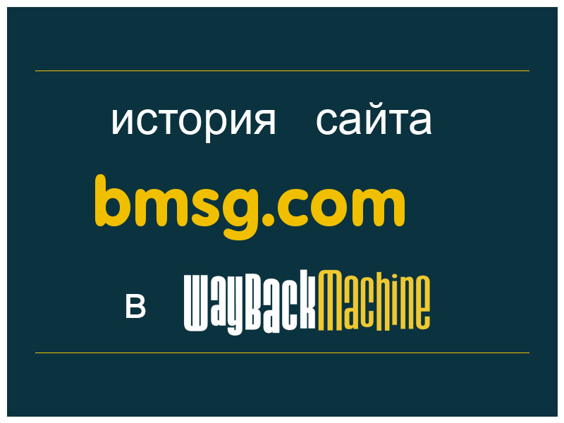 история сайта bmsg.com