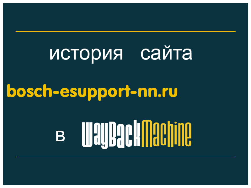 история сайта bosch-esupport-nn.ru