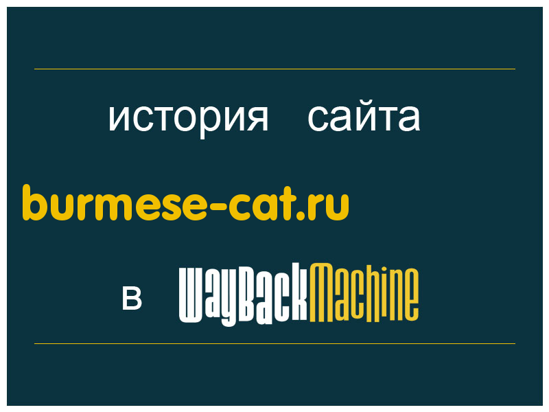 история сайта burmese-cat.ru