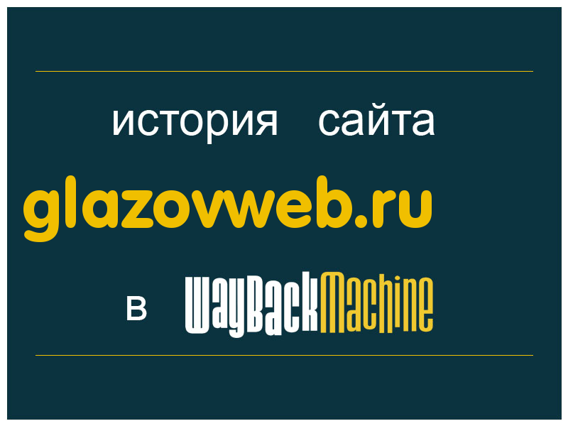 история сайта glazovweb.ru