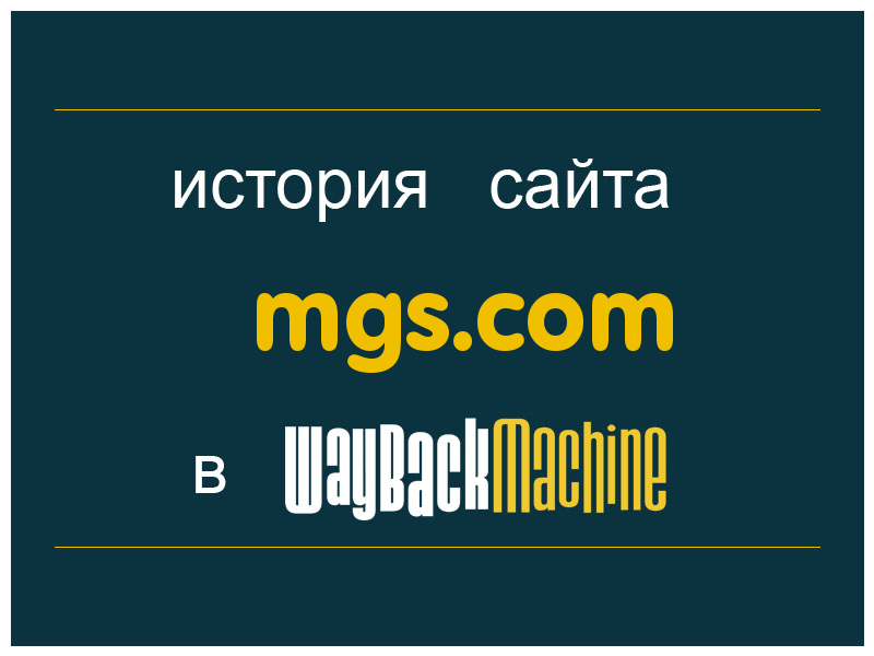 история сайта mgs.com