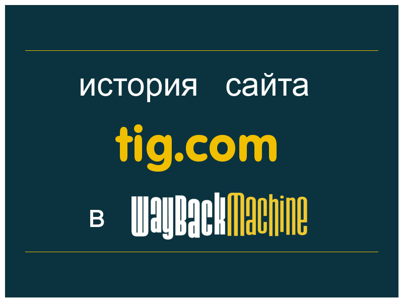 история сайта tig.com