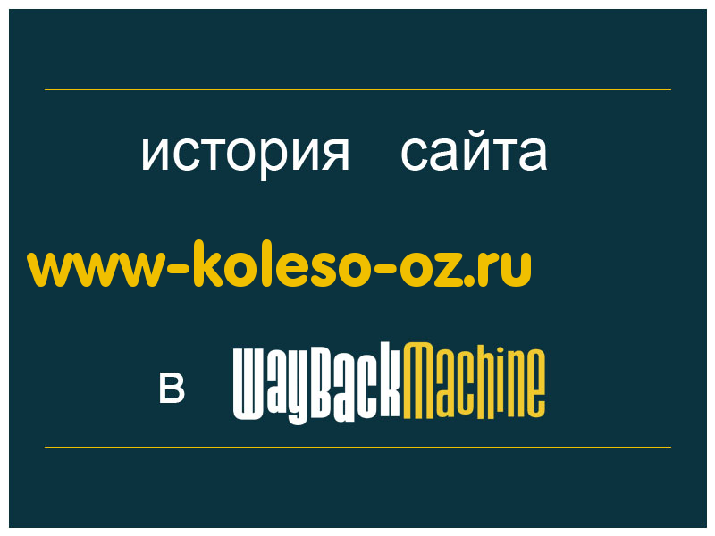 история сайта www-koleso-oz.ru