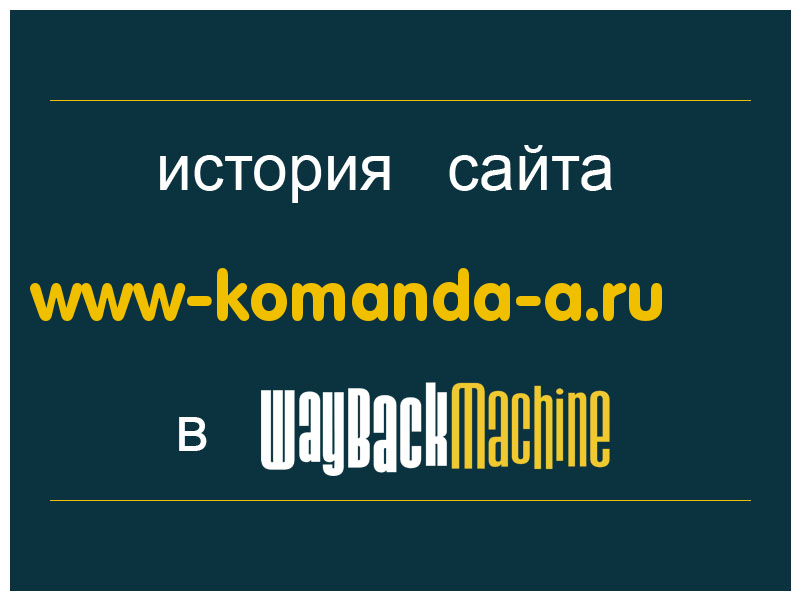 история сайта www-komanda-a.ru